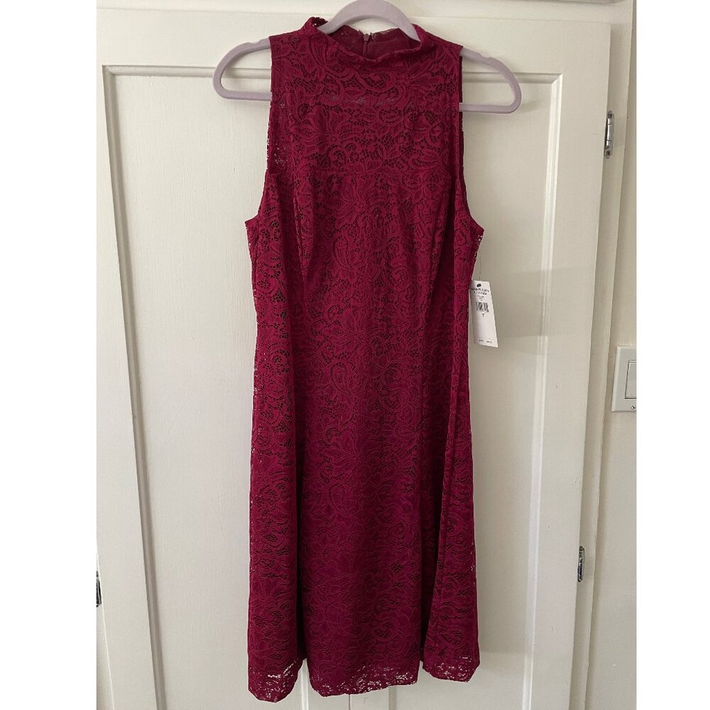 American Living - Red Mock-Neck Lace Dress. Size 12 (New with tags!)